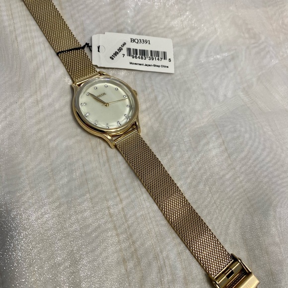 FOSSIL original Mesh watch ~ladies nwt - Picture 2 of 2